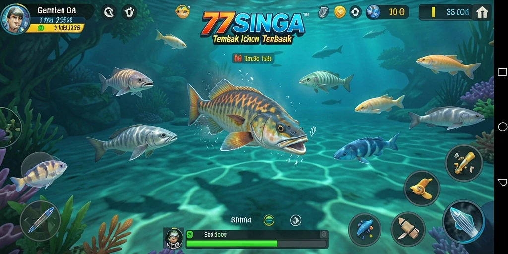Screenshot gameplay menampilkan aksi seru Tembak Ikan.