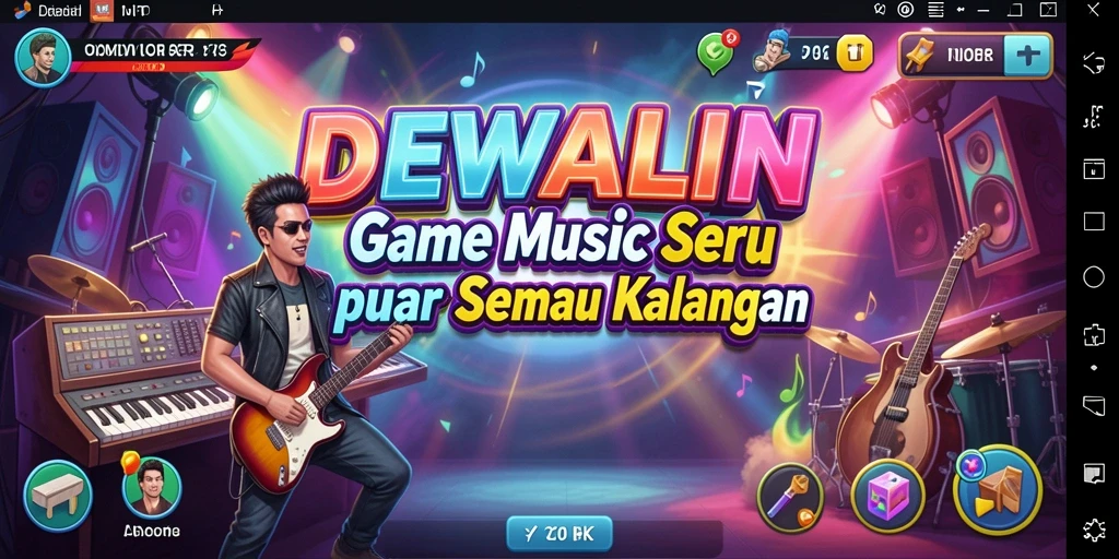 Tampilan gameplay DEWALIN dengan interaksi musik yang menyenangkan.