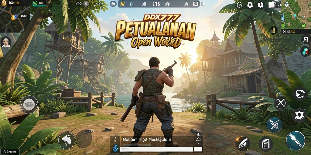 Tampilan gameplay Open World yang menakjubkan di IDX777.