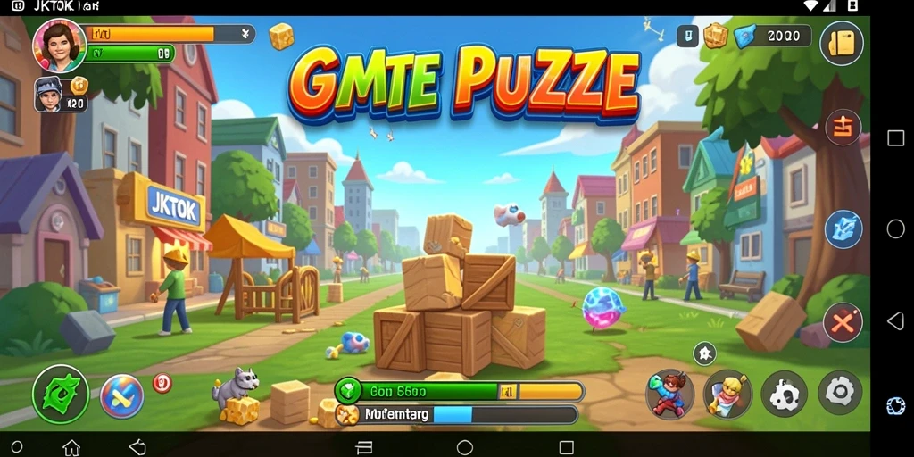 Tampilan gameplay menantang JKTOK yang menarik dan penuh warna.