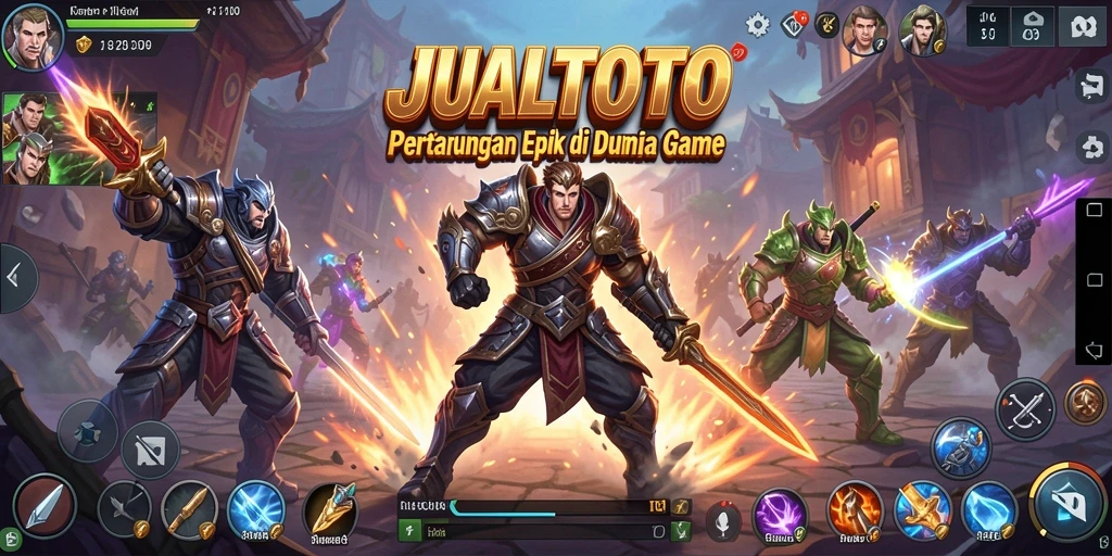 Tangkapan layar menunjukkan aksi pertarungan seru dalam JUALTOTO.