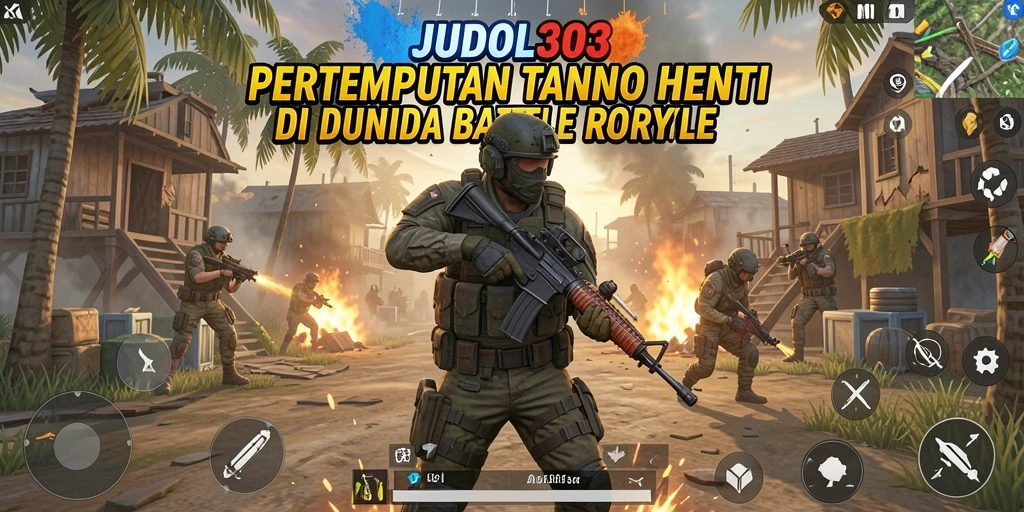 Tangkapan layar utama menampilkan aksi seru permainan Battle Royale.