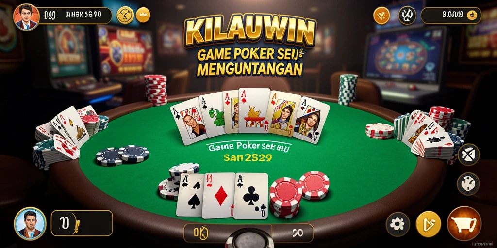 Screenshot gameplay KILAUWIN yang menampilkan aksi seru Poker.