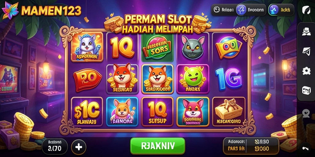 Screenshot MAMEN123 menampilkan gameplay slot yang menarik dan interaktif.
