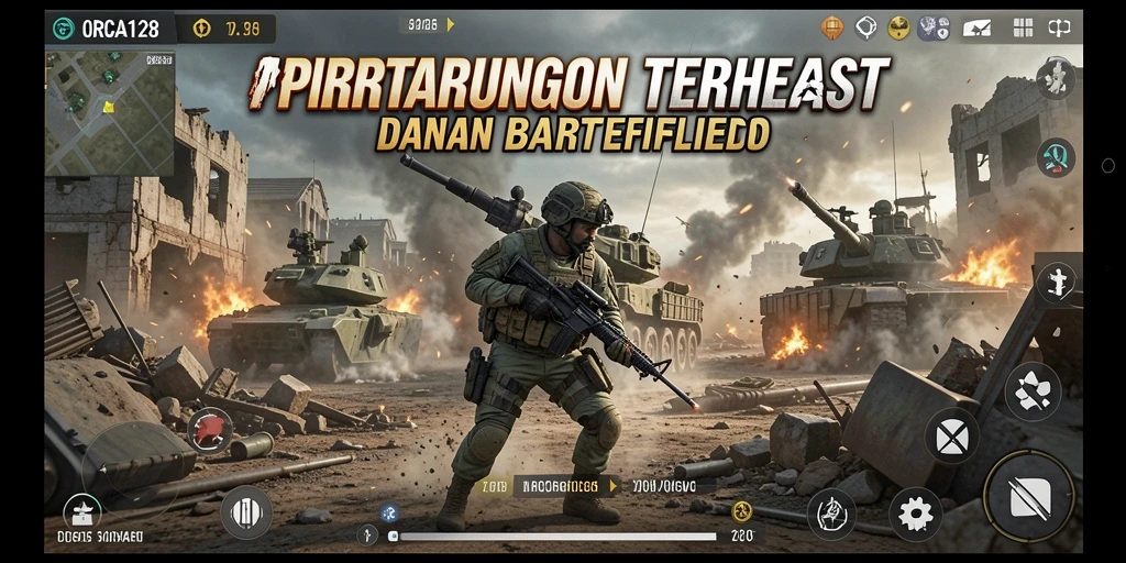 Tangkapan layar dari gameplay yang mendebarkan di ORCA128.