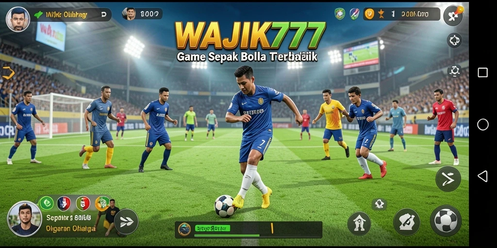 Tampilan gameplay menarik dari game sepak bola WAJIK777.